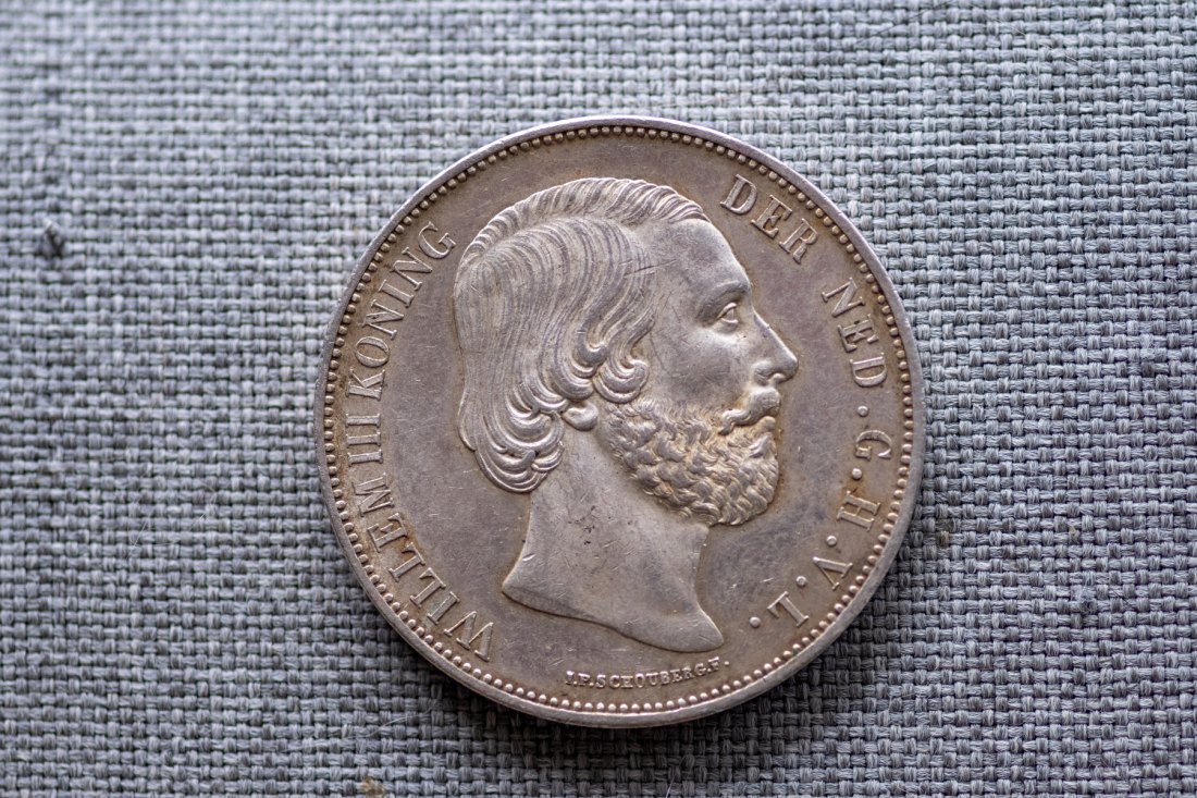 Niederlanden 2 ½ Gulden 1870 Wilhelm III vz-stgl Top Erhaltung !!!