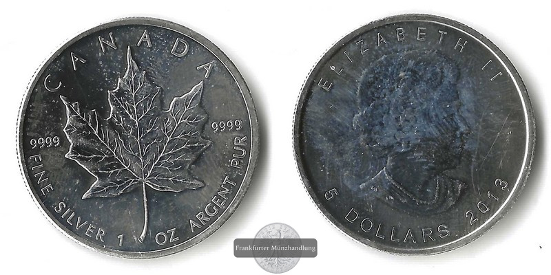  Kanada, 5 Dollar  2015   Maple Leaf   FM-Frankfurt   Feinsilber: 31,1g   