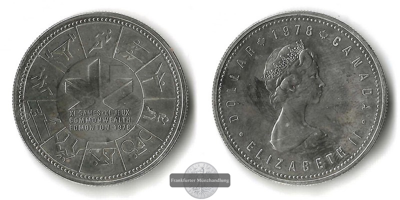  Kanada, 1 Dollar  1978 Commonwealth Games    FM-Frankfurt    Feinsilber: 11,66g   