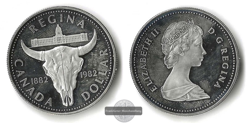  Kanada,  1 Dollar   1982   Regina   FM-Frankfurt  Feinsilber: 11,66g   