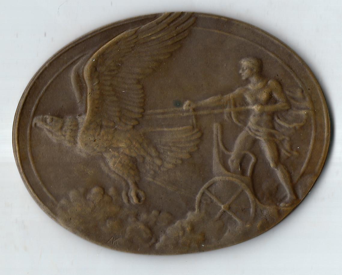  Medaille um 1850 Bronze 131,68 Gramm Streitwagen   Goldankauf-Koblenz-Frank Maurer F942   