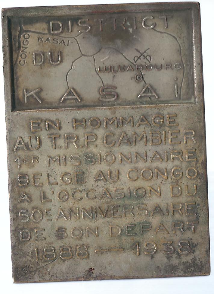  Medaillen Belgien Congo Mission 1938 149,75 Gr, Bronze vers. Goldankauf Koblenz Frank Maurer F944   