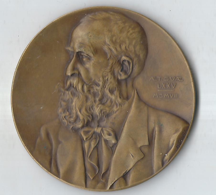  Medaillen Wilhelm Busch 1907 94,84 Gr, Bronze selten Goldankauf Koblenz Frank Maurer F950   