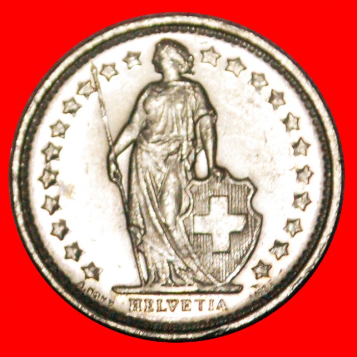  • WITHOUT STAR (1968-2021): SWITZERLAND ★ 1/2 FRANC 1974 MINT LUSTER! LOW START ★ NO RESERVE!   