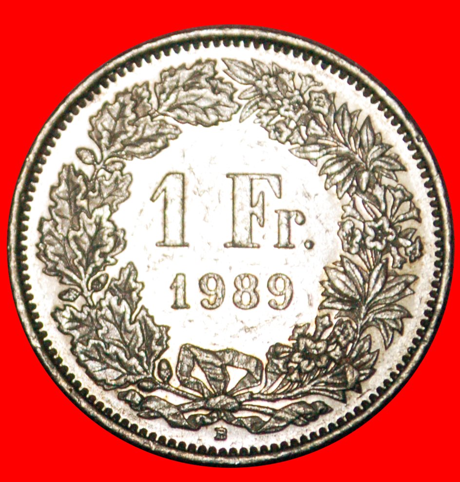 • WITH STAR (1968-2021): SWITZERLAND★ 1 FRANC 1989B! LOW START ★ NO RESERVE!