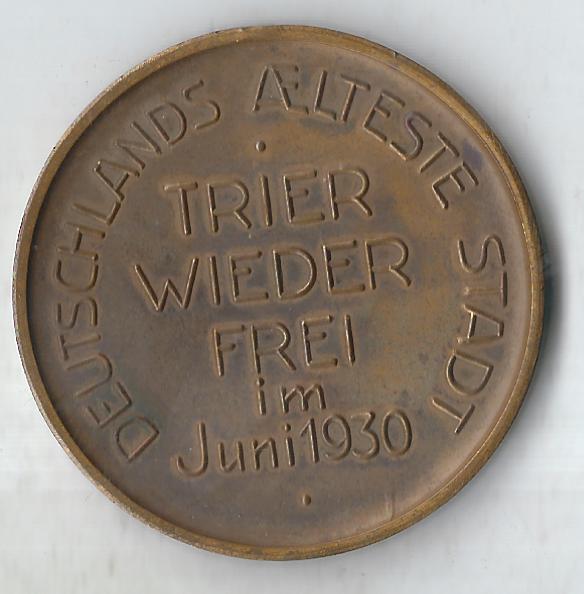  Medaillen Trier 1930 40,23 Gr. Bronze selten Goldankauf Koblenz Frank Maurer G15   