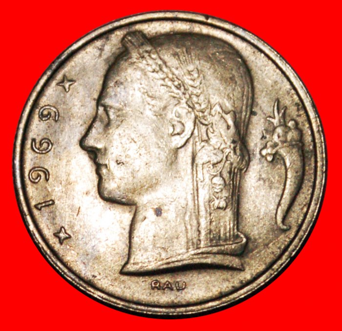 • DUTCH LEGEND: BELGIUM ★ 5 FRANCS 1969 NOT MEDAL ALIGNMENT! LOW START ★ NO RESERVE!