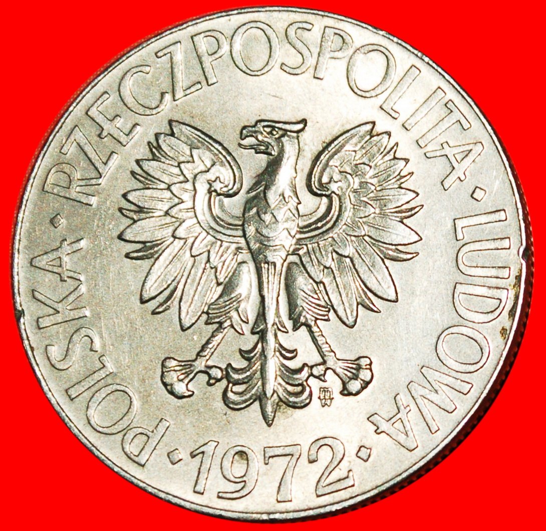  * KLEINE GRÖSSE (1969-1973): POLEN ★ 10 ZLOTY 1972 HELD der USA (1746-1817)! OHNE VORBEHALT!   