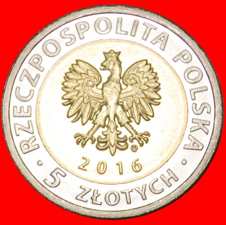  • BIMETALLISCH: POLEN ★ 5 ZLOTY 2016 STG STEMPELGLANZ! SCHLOSS & SCHIFF! OHNE VORBEHALT!   