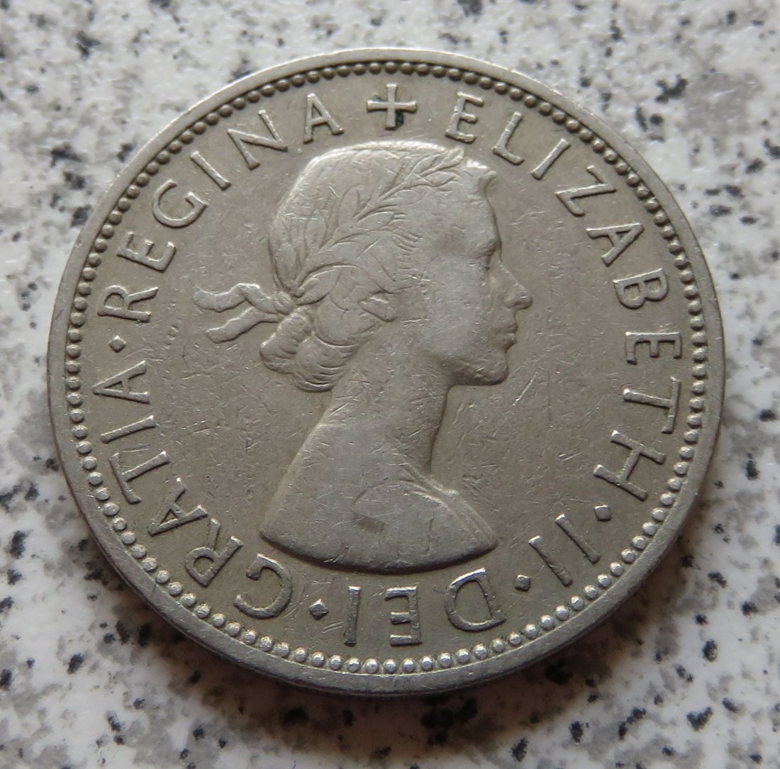  Großbritannien 2 Shillings 1955, ss   