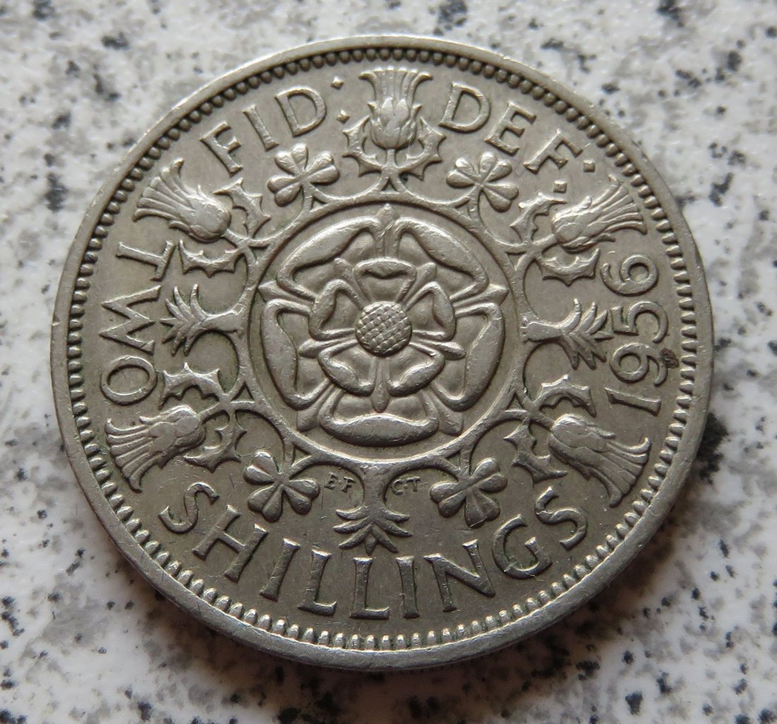  Großbritannien 2 Shillings 1956   