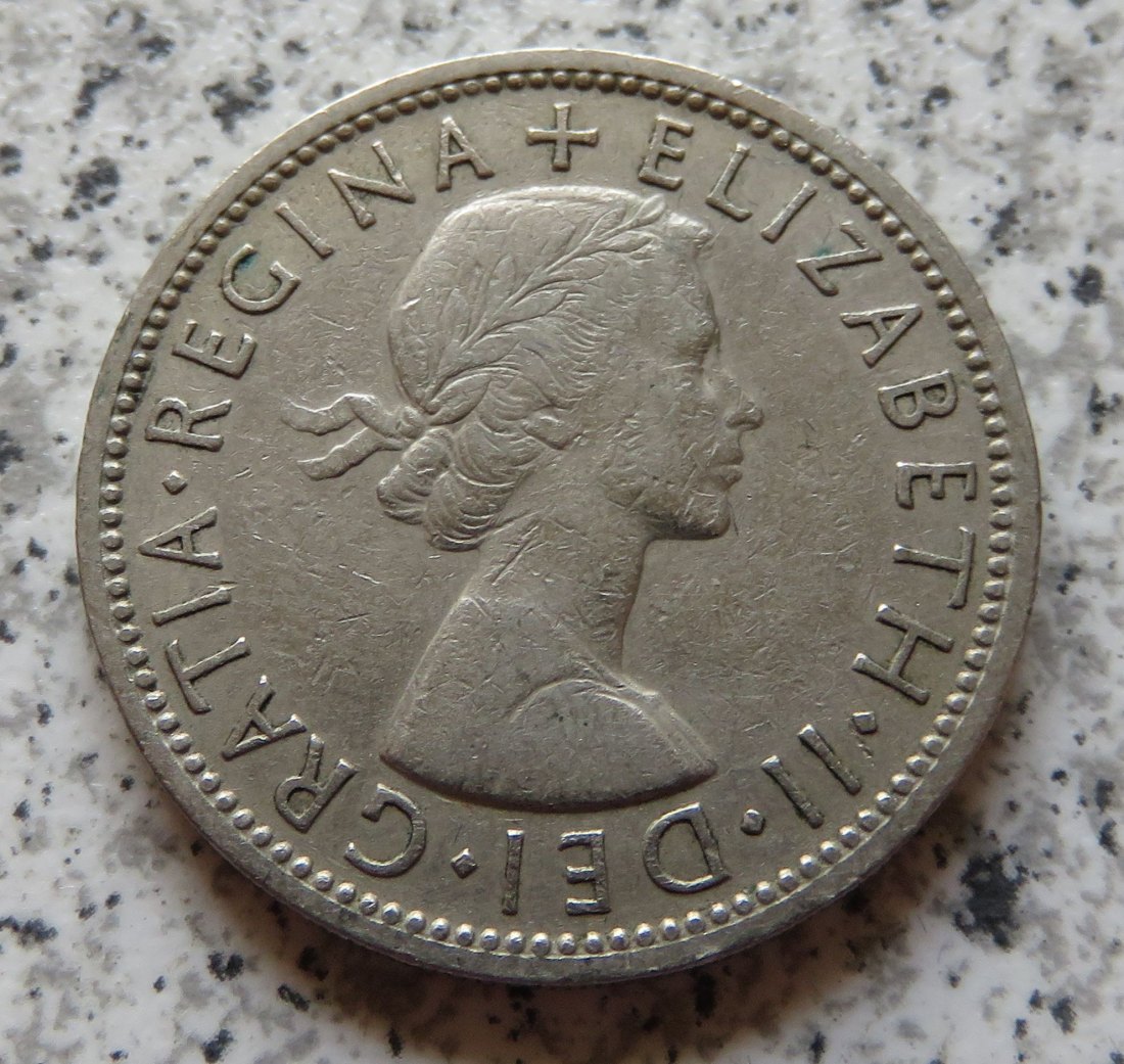  Großbritannien 2 Shillings 1956 (2)   