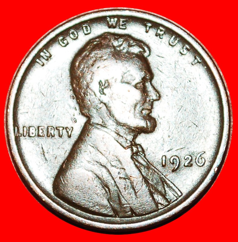  • WHEAT PENNY (1909-1958): USA ★ 1 CENT 1926! LINCOLN (1809-1865) LOW START ★ NO RESERVE!   