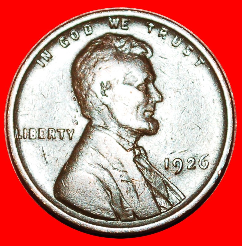  • WEIZEN PENNY (1909-1958): USA ★ 1 CENT 1926! LINCOLN (1809-1865) OHNE VORBEHALT!   