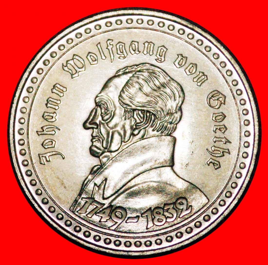 • FAUST 1829: GERMANY ★ 10 GOETHE 1749-1832 MINT LUSTER! LOW START ★ NO RESERVE!