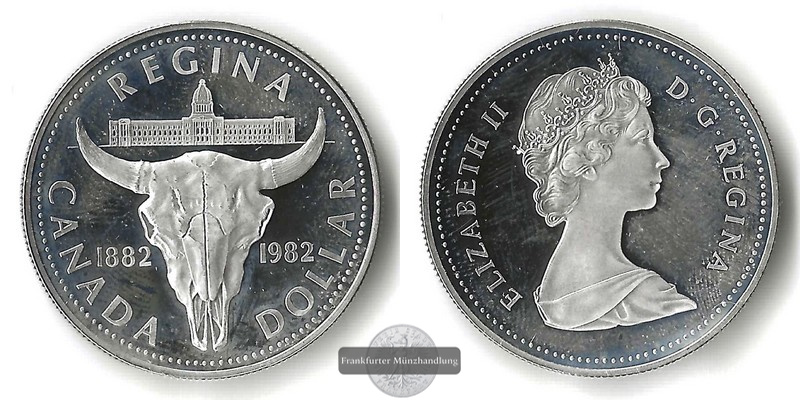  Kanada,  1 Dollar   1982   Regina   FM-Frankfurt  Feinsilber: 11,66g   