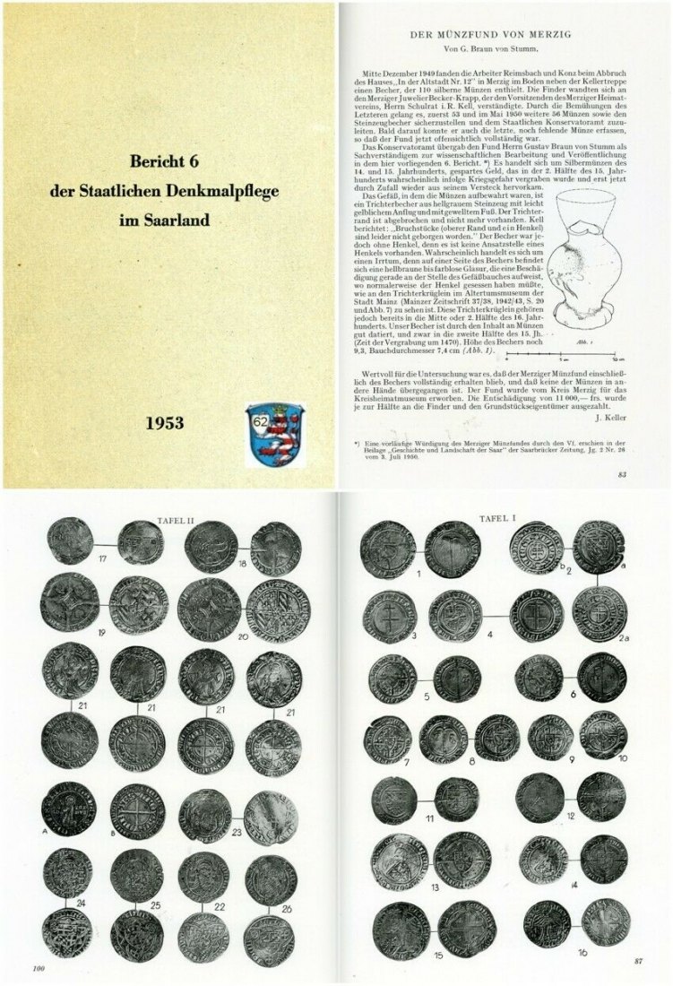  Braun von Stumm - Der Münzfund von Merzig (Silbermünzen 14 / 15 Jahrhundert)   
