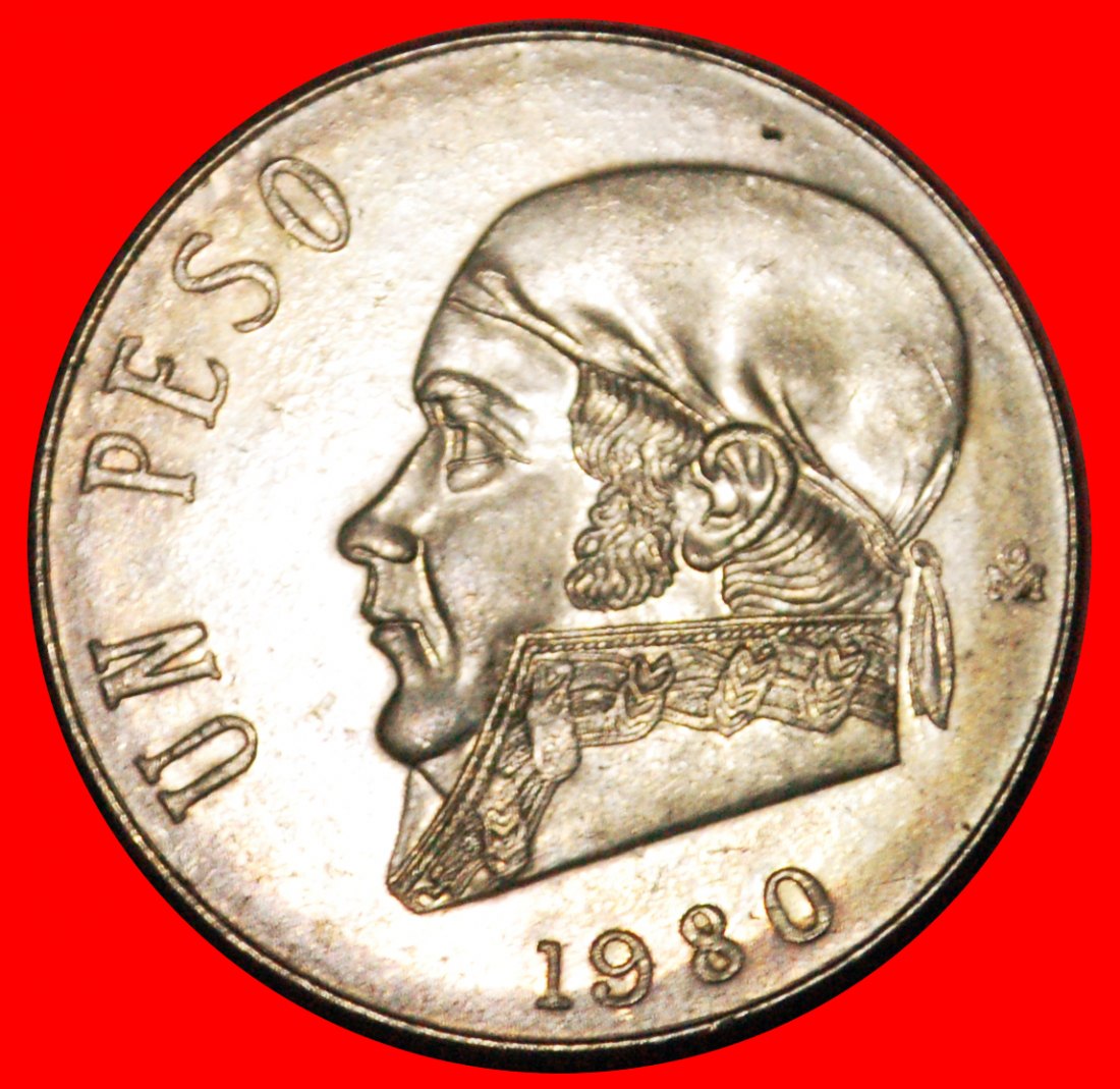  • CLOSED 9 & 8: MEXICO ★ 1 PESO 1980 MINT LUSTER! LOW START ★ NO RESERVE!   