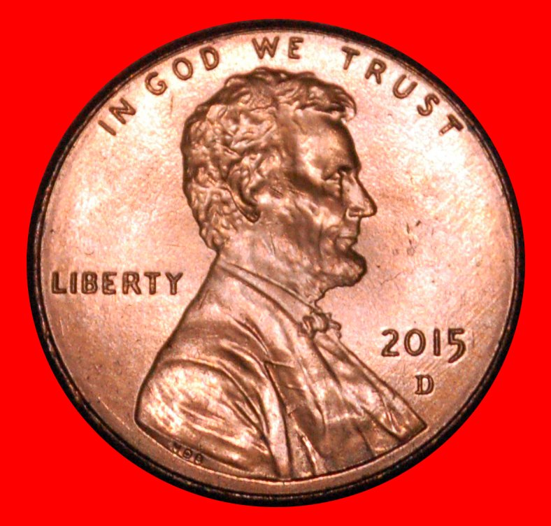  • SHIELD (2010-2020): USA ★1 CENT 2015D UNC MINT LUSTER! LINCOLN (1809-1865) LOW START ★ NO RESERVE!   