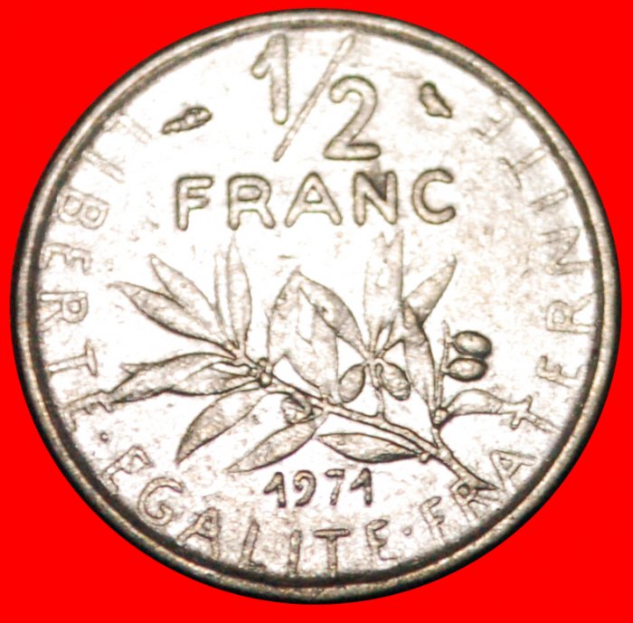  · SÄERIN (1964-2001): FRANKREICH ★ 1/2 FRANC 1971! OHNE VORBEHALT!   