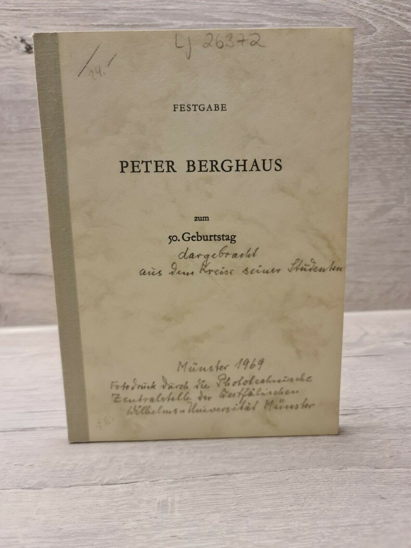  Festgabe- Berghaus zum 50 Geburtstag dargebracht aus dem Kreise seiner Studenten   