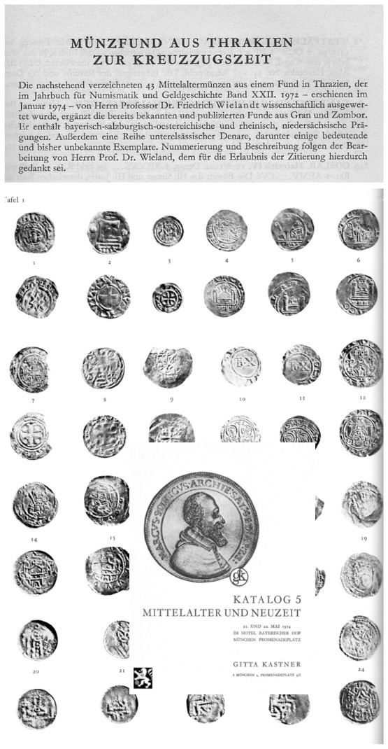  Kastner (München) Auktion 05 (1974) Münzfund aus Thrakien zur Kreuzzugszeit / Serien Braunschweig   