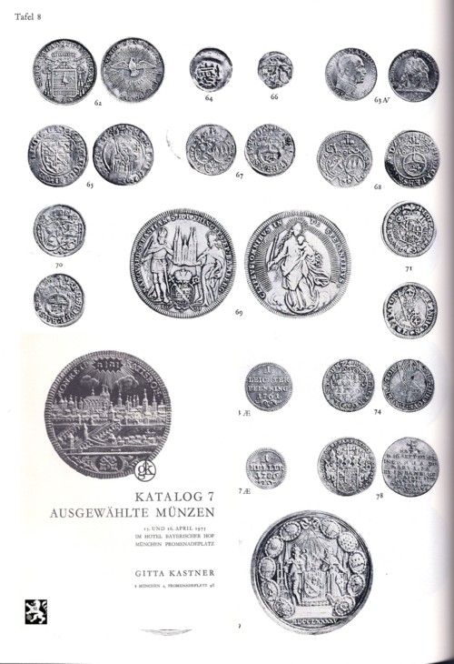  Kastner (München) Auktion 07 (1975) Ausgewählte Münzen - Altdeutschland Serie Nördlingen § Sachsen   