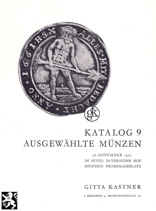  Kastner (München) Auktion 09 (1975) Ausgewählte Münzen - Altdeutschland grössere Serie Braunschweig   