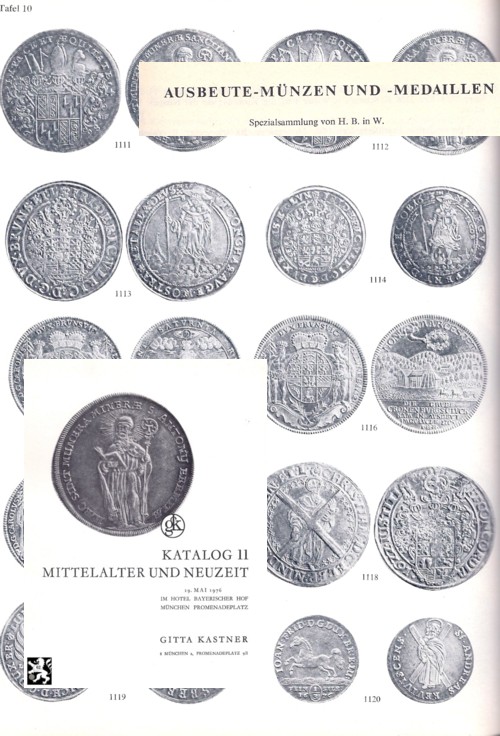 Kastner (München) Auktion 11 (1976) ua Spezialsammlung von H. B. in W. Ausbeute Münzen und Medaillen   