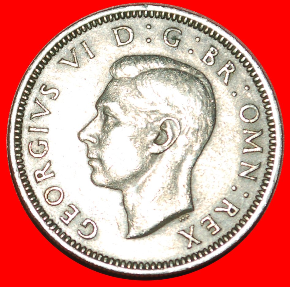  • ENGLISH CREST: UNITED KINGDOM ★ 1 SHILLING 1951 GEORGE VI (1936-1952)! LOW START ★ NO RESERVE!   