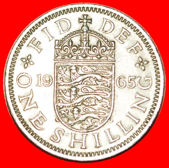  • ENGLISH CREST: UNITED KINGDOM ★ 1 SHILLING 1965! LOW START ★ NO RESERVE!   