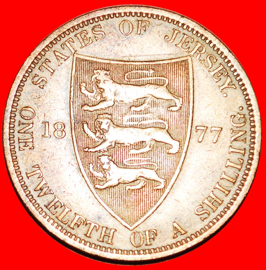 • GREAT BRITAIN (1877-1894): JERSEY ★ 1/12 SHILLING 1877H! LOW START ★ NO RESERVE!
