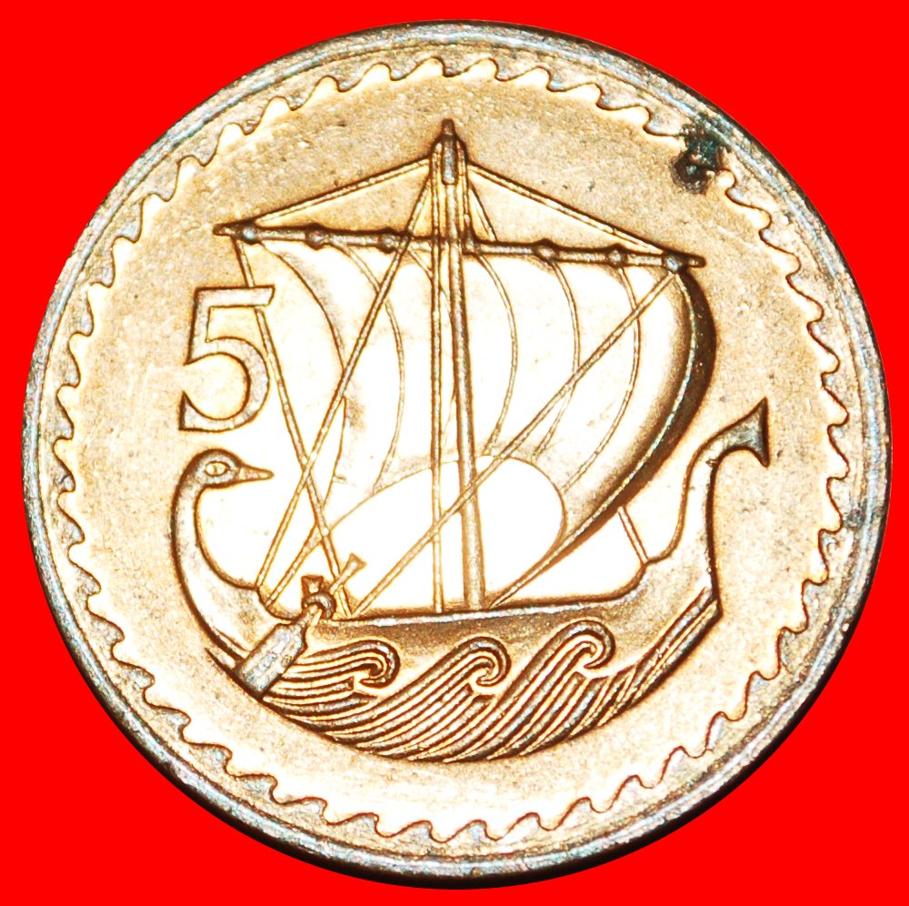  • SHIP: CYPRUS ★ 5 MILS 1980 UNC MINT LUSTRE! LOW START ★ NO RESERVE!   