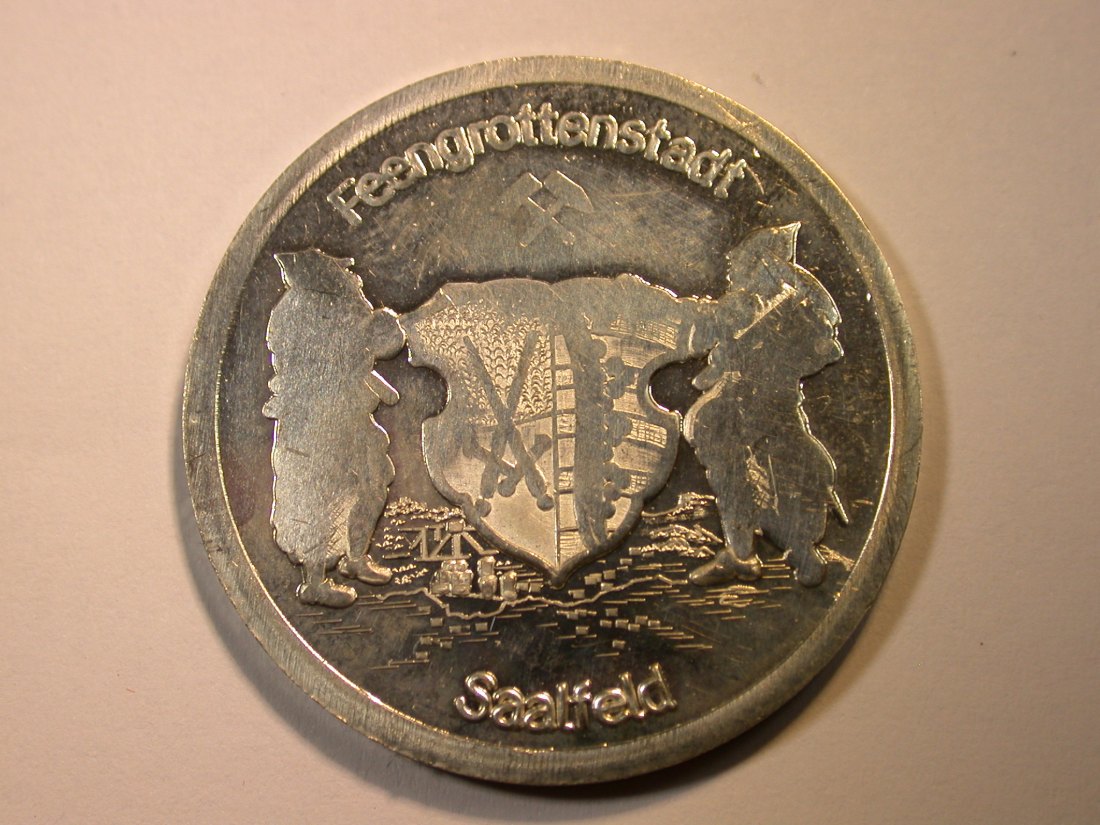  F11  Saalfeld  Saalfelder Feengrotten 1914-2004 Medaille in ST Erstabschlag   Originalbilder   