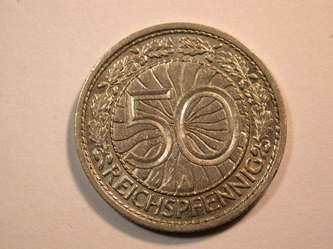  F11  Weimar  50 Pfennig  1928 A in ss    Originalbilder   