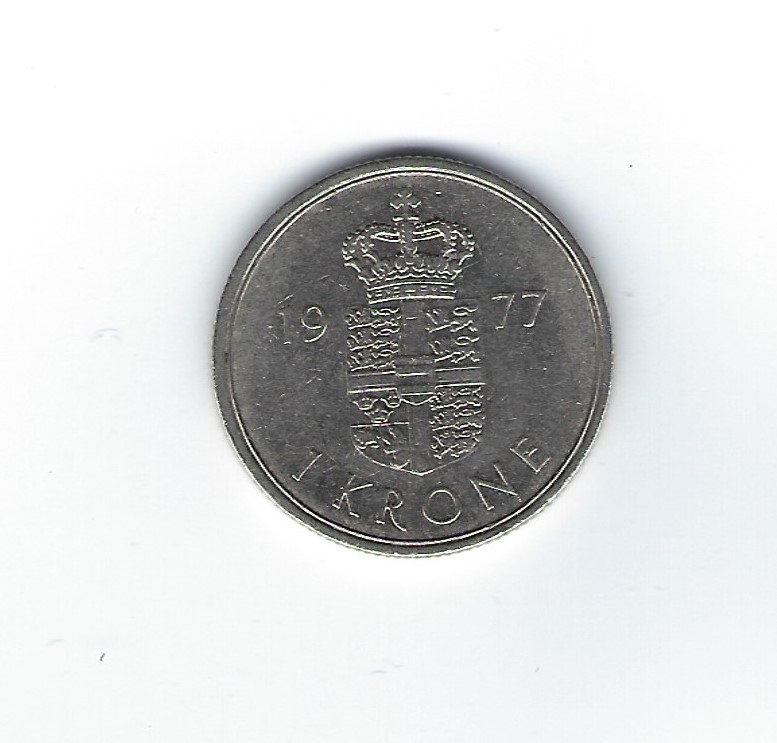  Dänemark 1 Krone 1977   