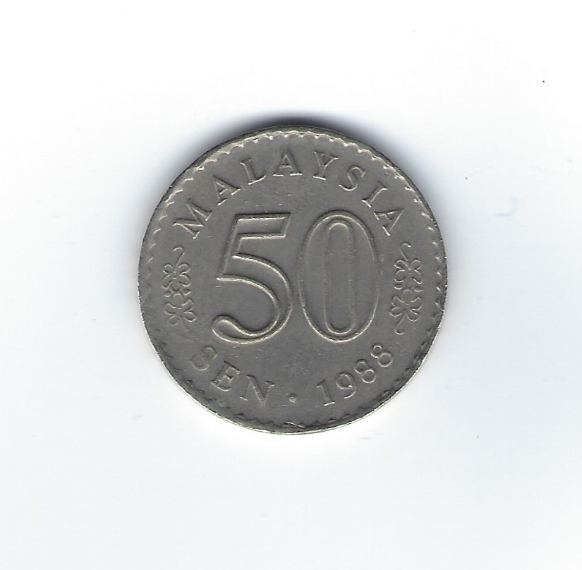  Malaysia 50 Sen 1988   