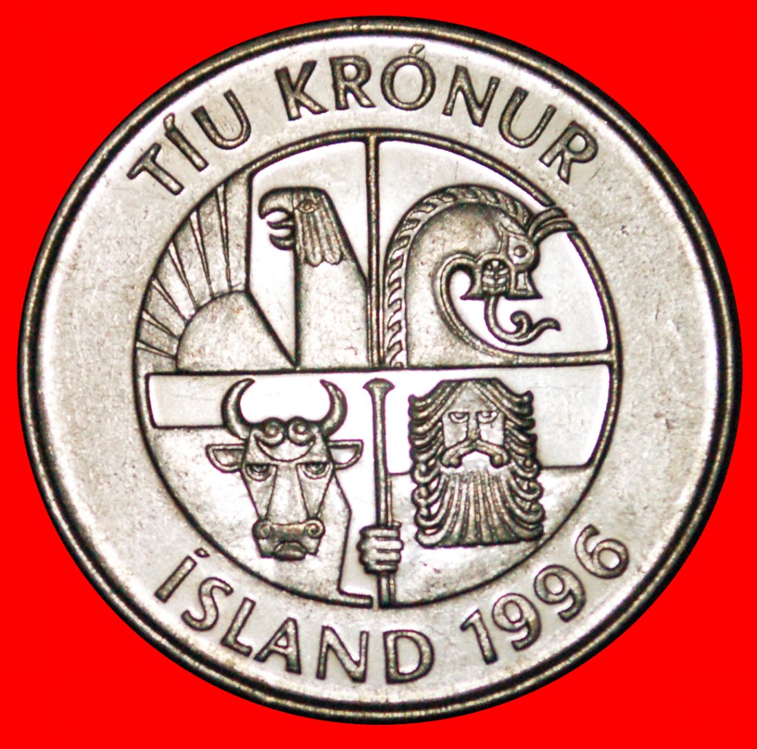  • GROSSBRITANNIEN LODDE FISCHE (1996-2008): ISLAND ★10 KRONER 1996 VZGL STEMPELGLANZ OHNE VORBEHALT!   