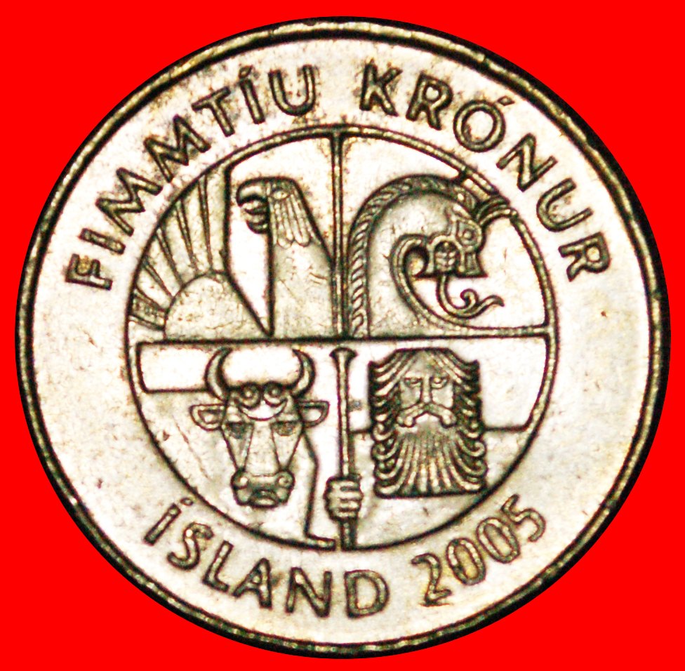  • GROSSBRITANNIEN KRABBE (1987-2005): ISLAND ★ 50 KRONER 2005! OHNE VORBEHALT!   