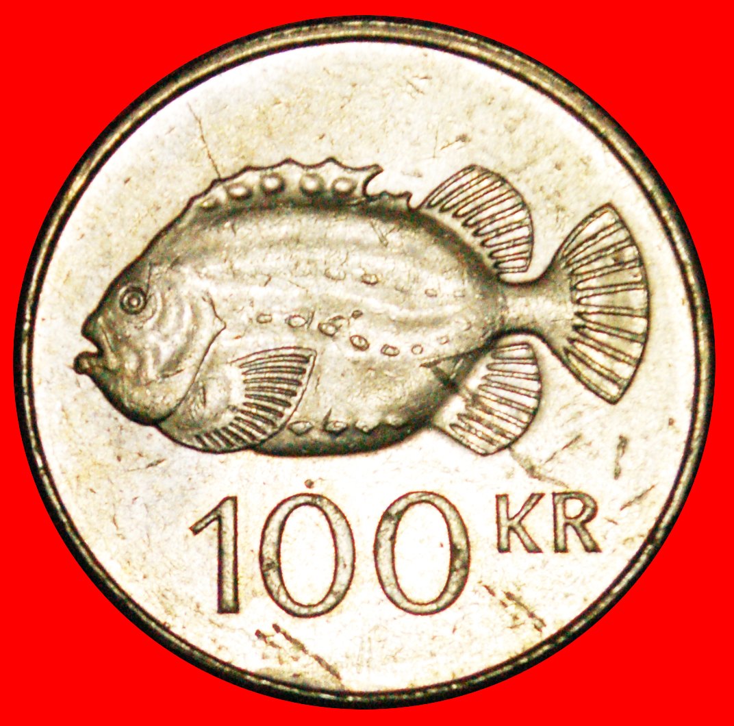  • GROSSBRITANNIEN FISCH (1995-2011): ISLAND ★ 100 KRONER 2004! OHNE VORBEHALT!   