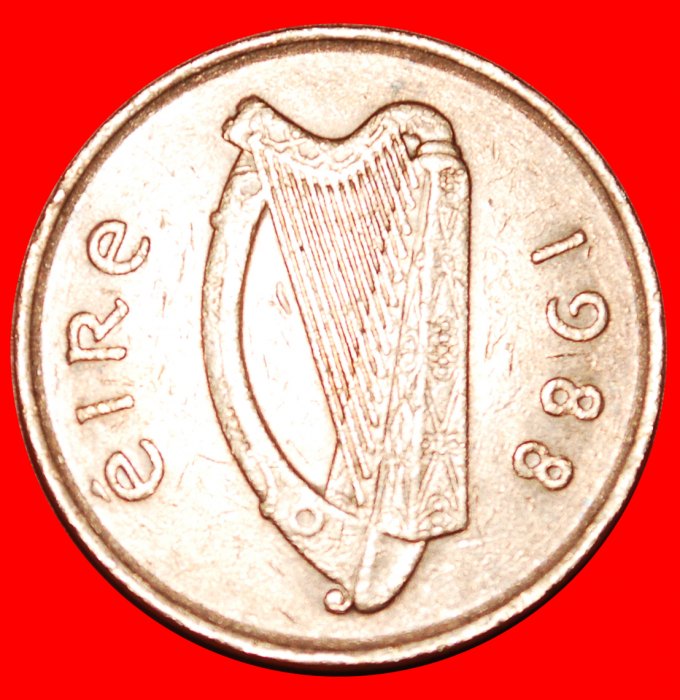  • BOOK OF KELLS (1971-2000): IRELAND ★ 2 PENCE 1988 NOT MAGNETIC! LOW START★ NO RESERVE!   