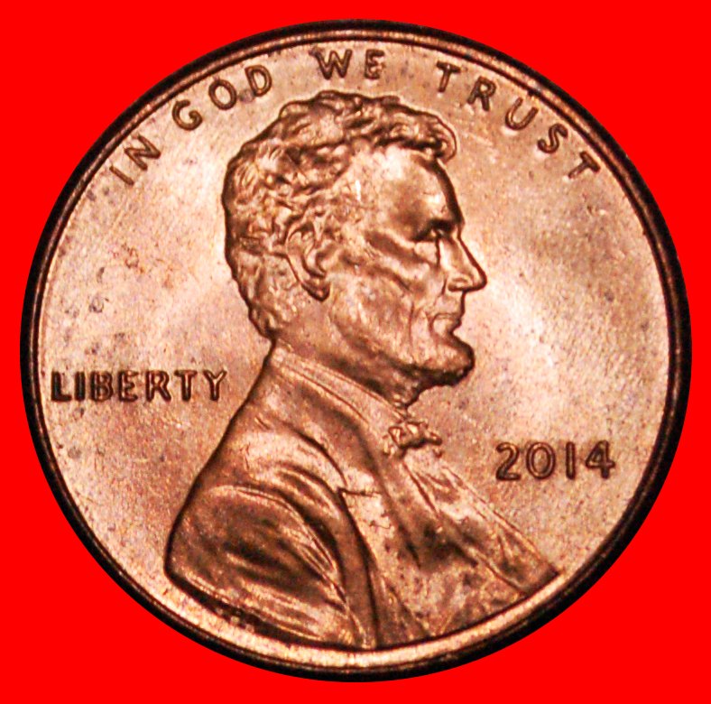  • SHIELD (2010-2021): USA ★ 1 CENT 2014 UNC MINT LUSTER! LINCOLN (1809-1865) LOW START★ NO RESERVE!   