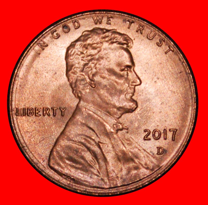  • SCHILD (2010-2021): USA ★ 1 CENT 2017D STG STEMPELGLANZ! LINCOLN (1809-1865) OHNE VORBEHALT!   