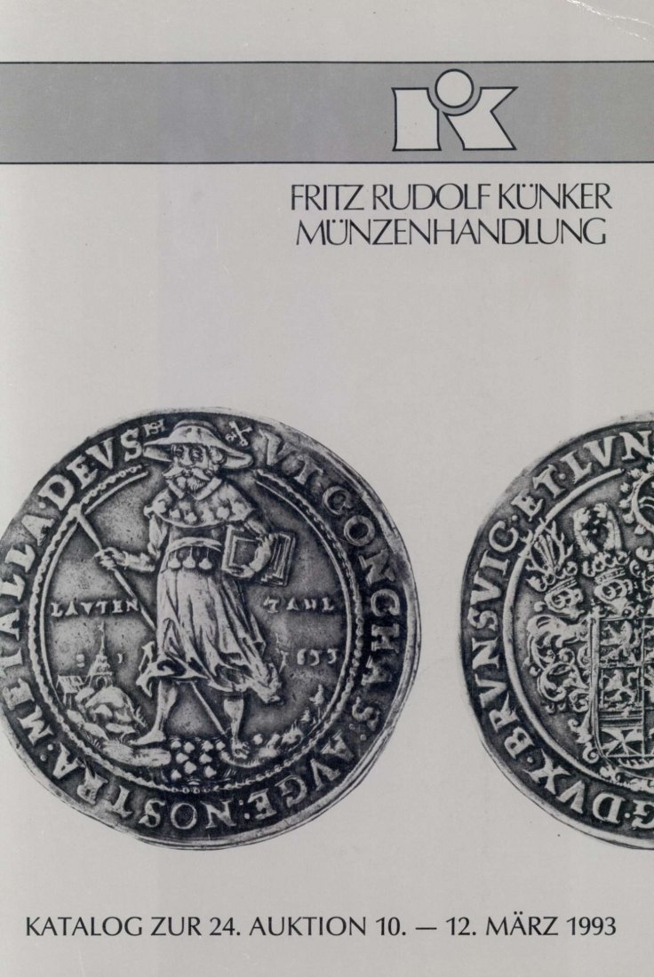 Künker (Osnabrück) 24 (1993) Mittelalter Bodenseebrakteaten / Serien Köln ,Nürnberg ,Sachsen ,Thorn