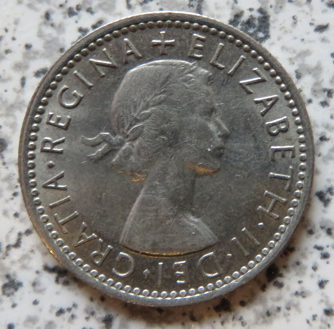  Großbritannien 6 Pence 1964, funz./unz.   