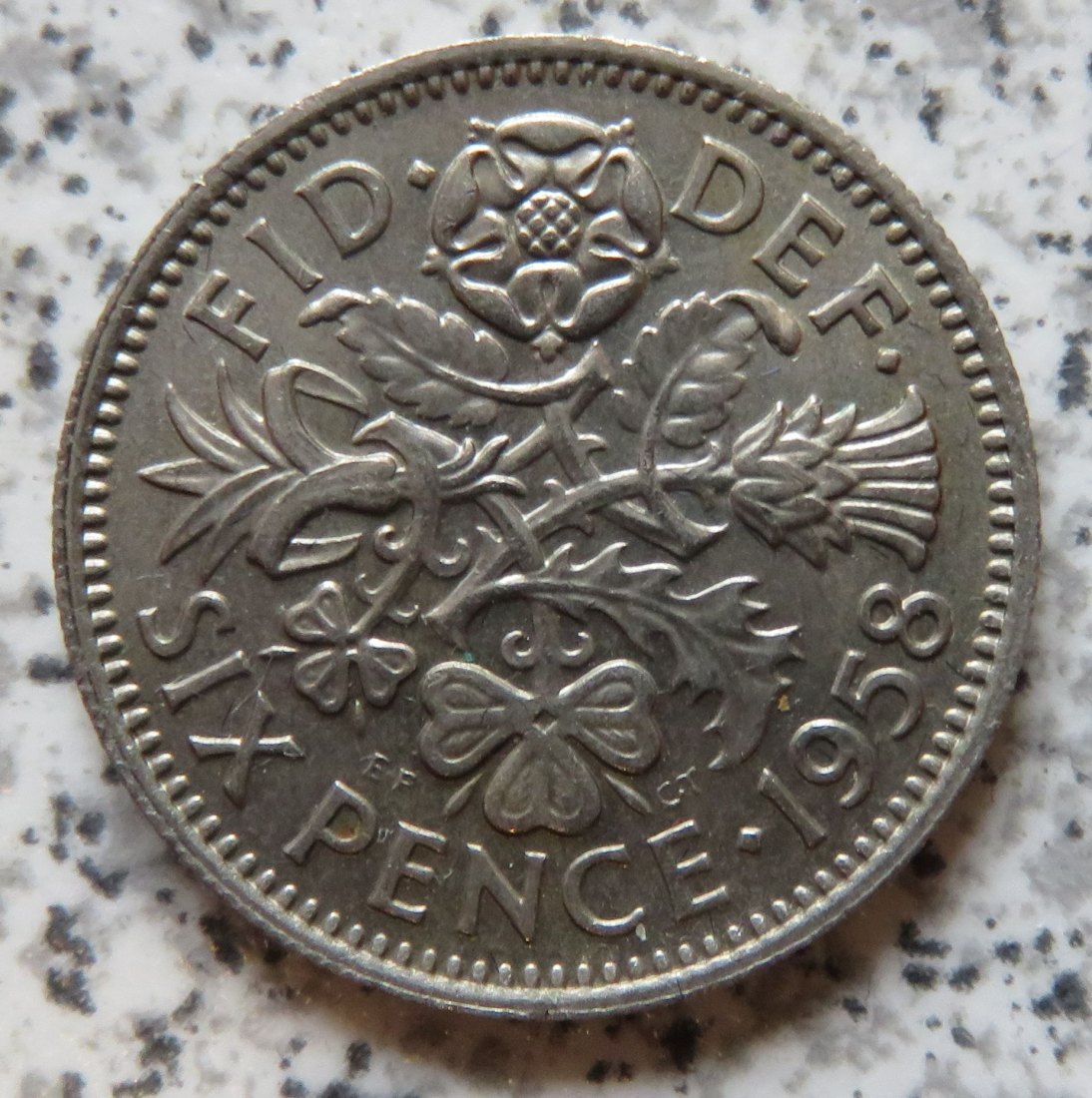  Großbritannien 6 Pence 1958, funz/unz   