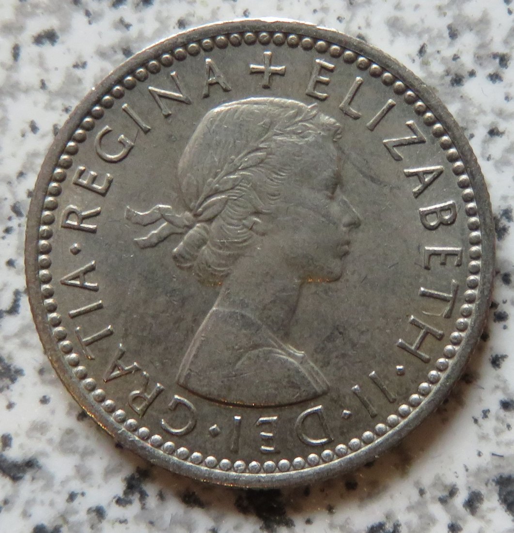  Großbritannien 6 Pence 1956, besser   