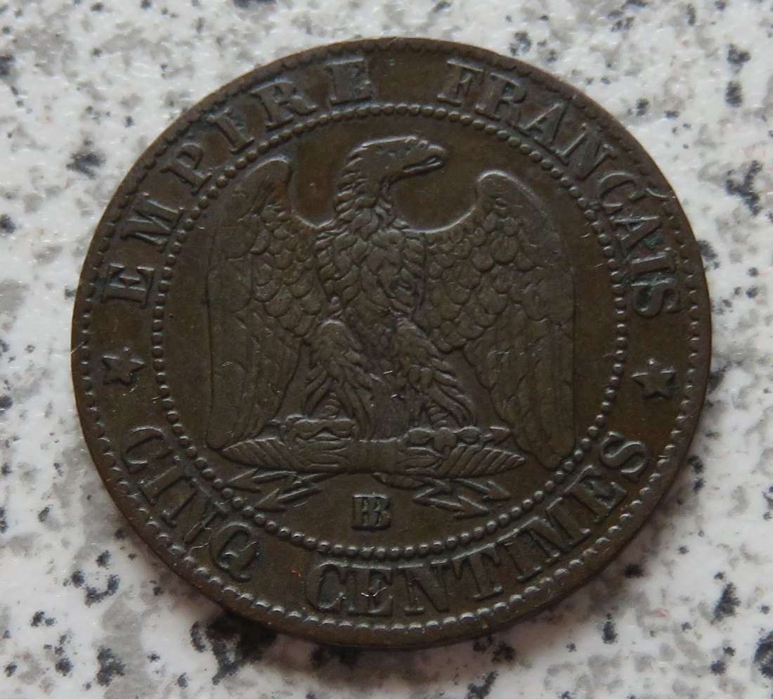  Frankreich 5 Centimes 1861 BB   