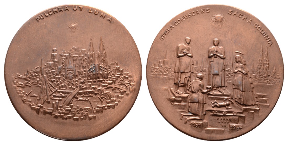  Linnartz Köln Bronzemed. 1961, König Gustav Pokal, 41mm, 32,30Gr., v-st   