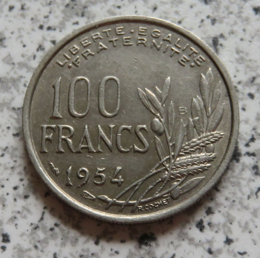  Frankreich 100 Francs 1954 B   